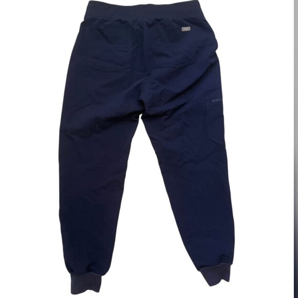 FIGS Navy Blue 2 Piece Scrub Set Zip Top and Zamora Joggers size S Petite - Picture 7 of 7